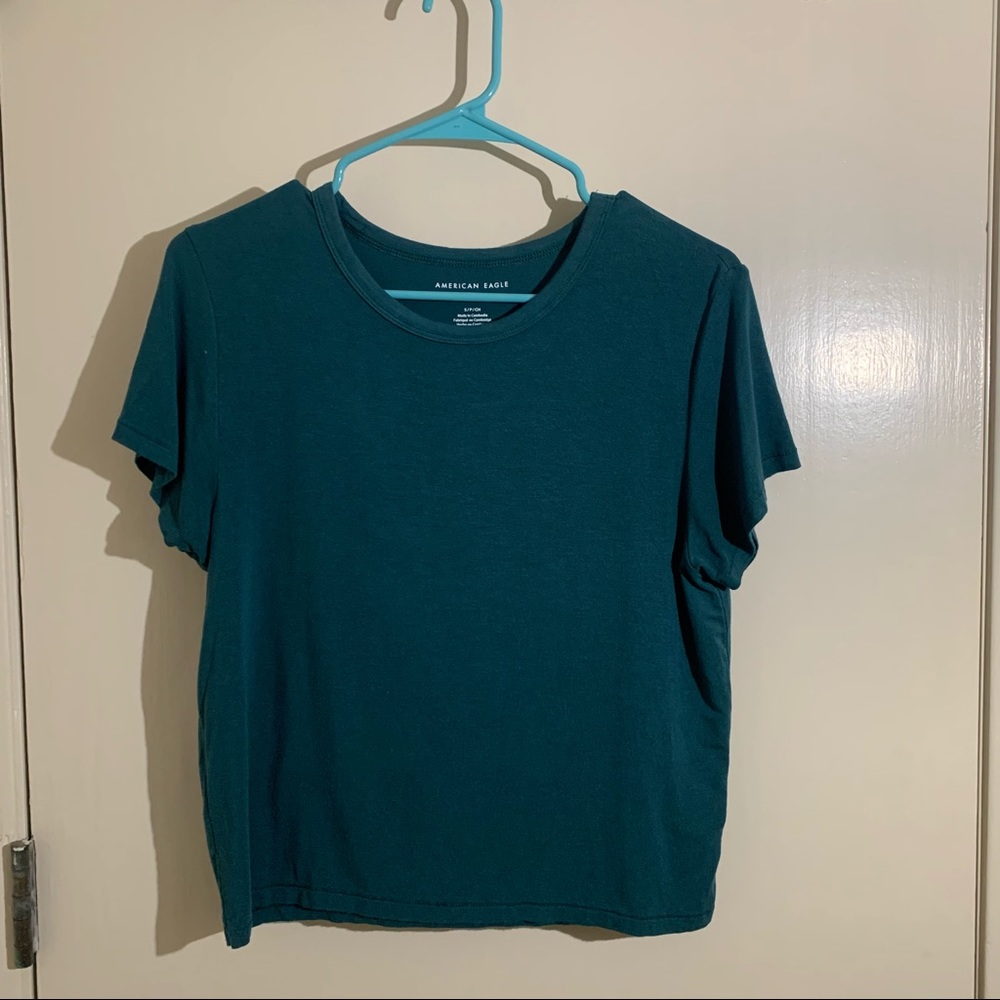 AE soft & sexy crew neck tee! Teal